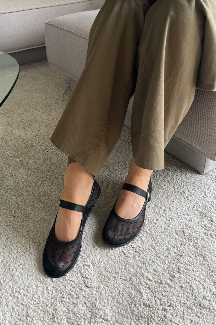 Copenhagen Shoes - Ballerina Net Dots CS8601 - 0001 - Black Ballerinaer 