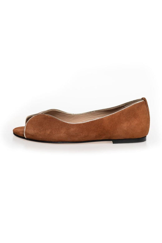 Copenhagen Shoes - Like A Melody-Suede CS8361 - 0241 - Cognac Ballerinaer 