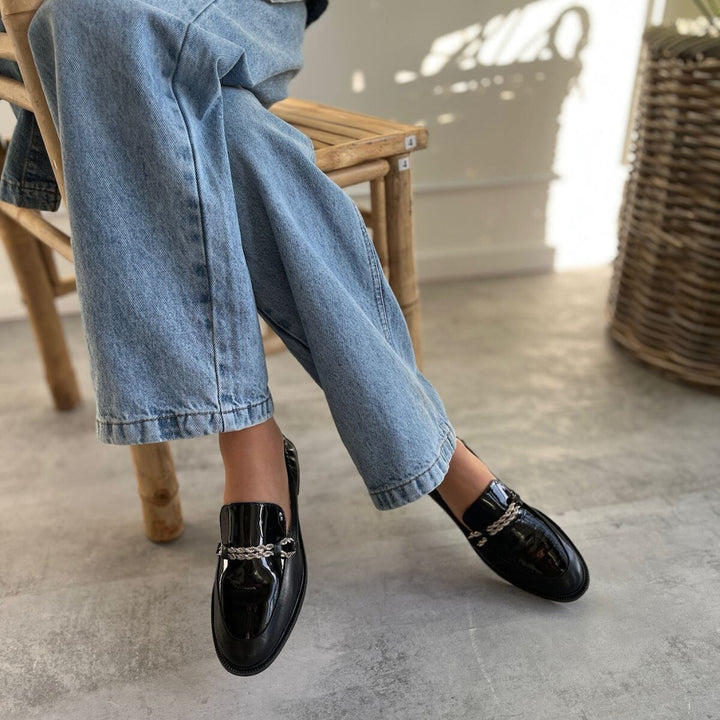 Copenhagen Shoes - Love And Walk Patent - 038 Black Patent Loafers 