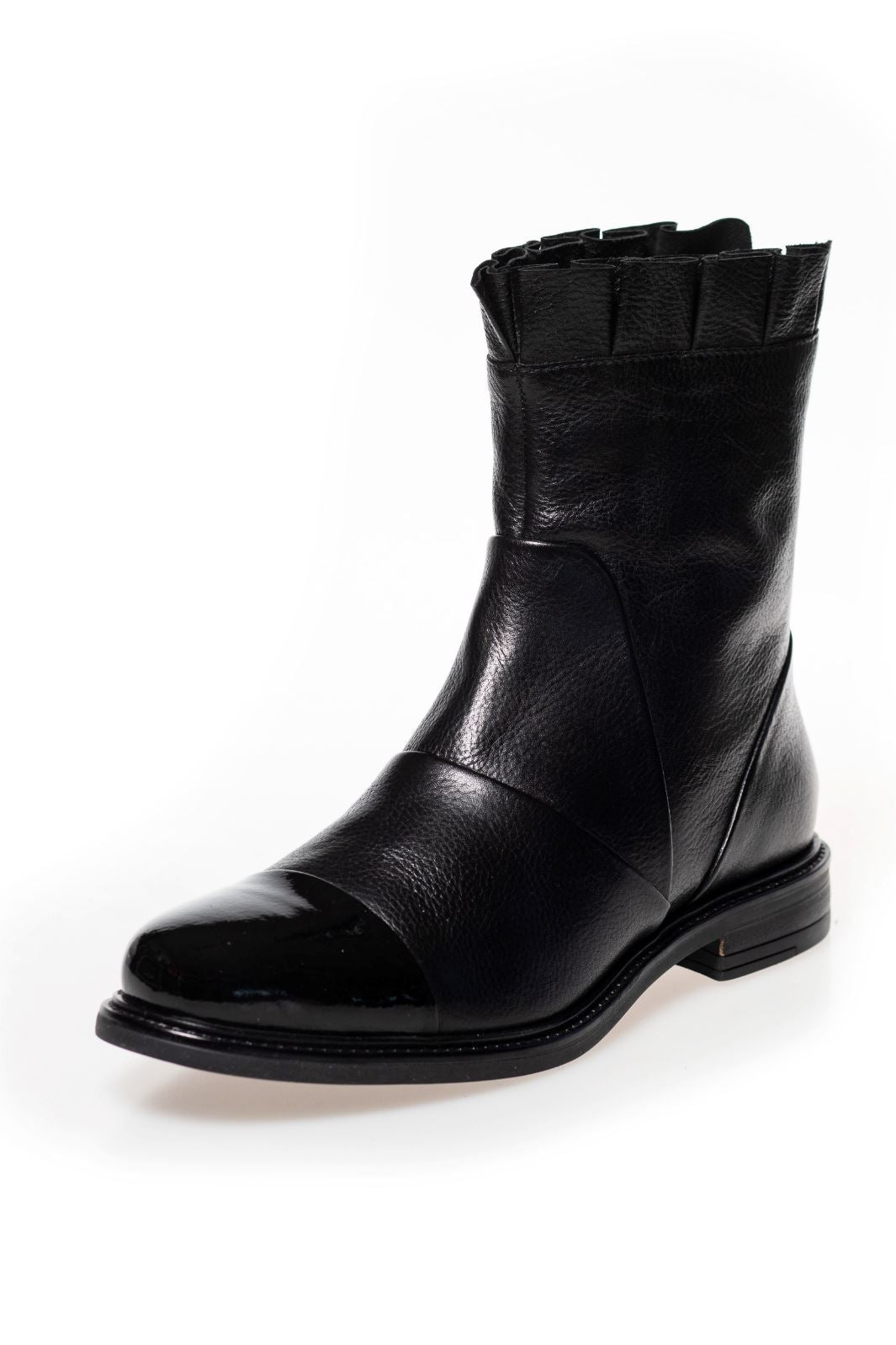 Copenhagen Shoes - Margaret - 00010 Black W/Patent Toe Støvler 