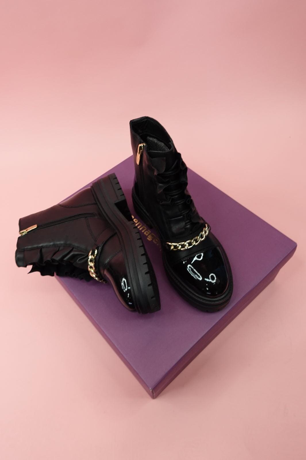 Copenhagen Shoes - My Pretty Chain - 2207 Black/Gold Støvler 