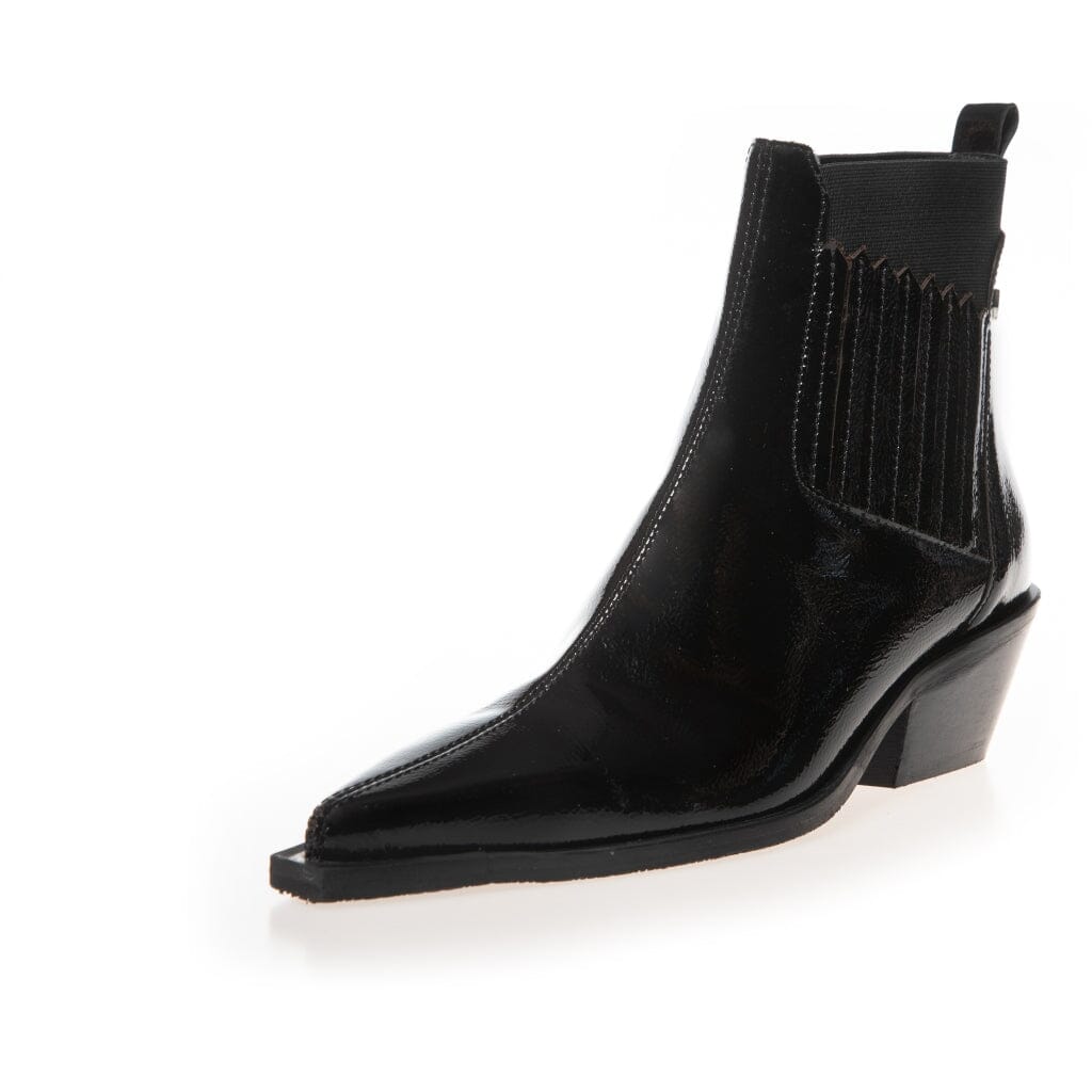 Copenhagen Shoes - The Walking Boot Patent - 0011 Black Patent Støvler 