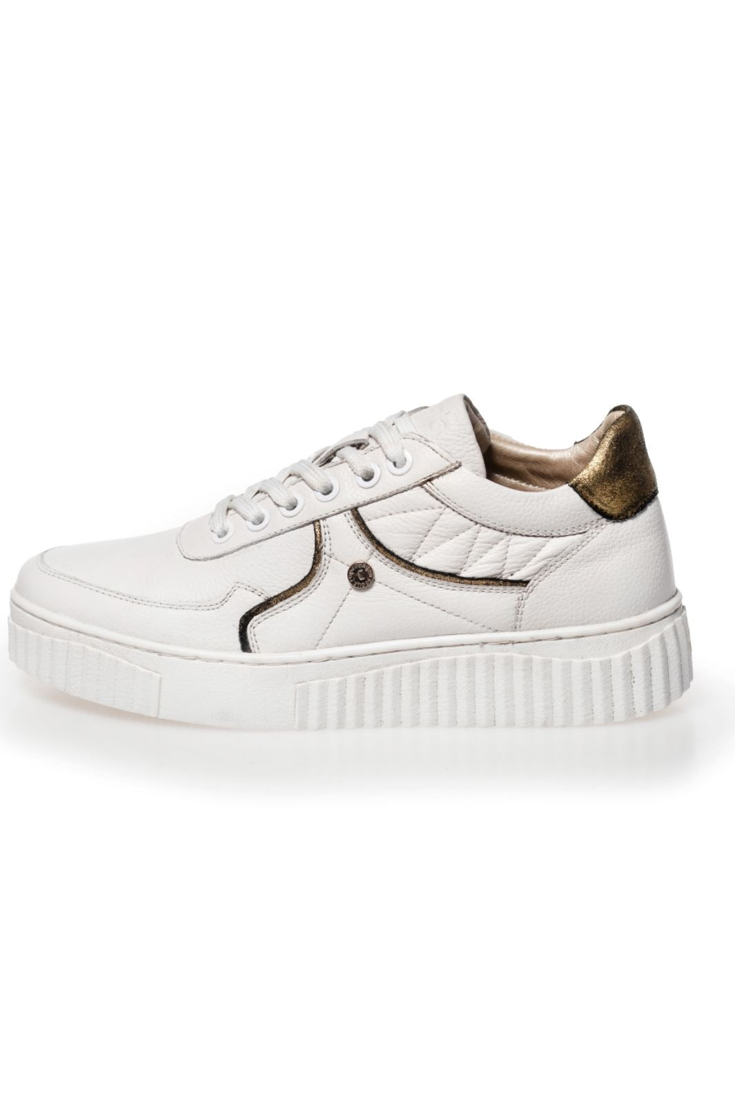 Copenhagen Shoes - Will You Run - 0442 White/Gold Sneakers 