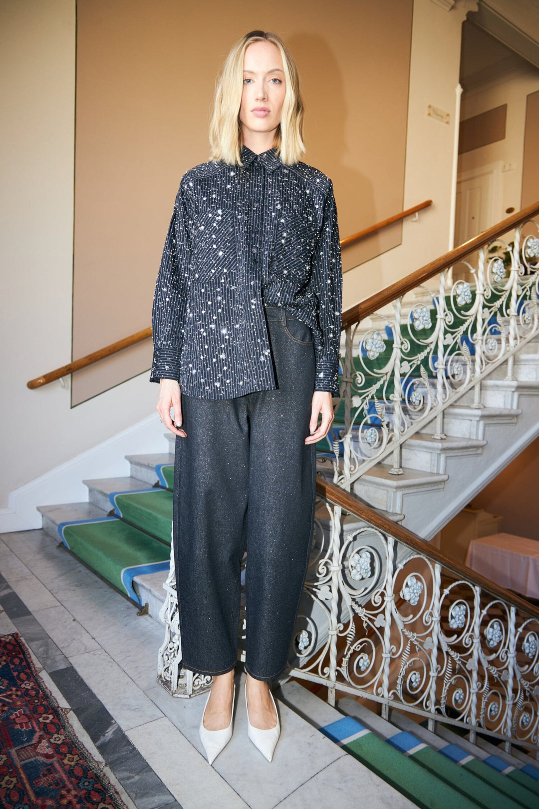 Cras - Ellie Shirt C558 - 9995 Black Pinstripe Skjorter 