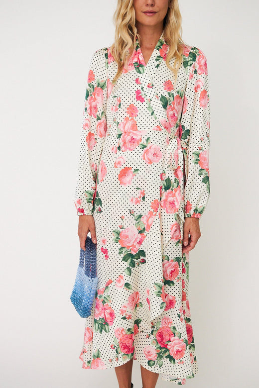 Cras - Lara Dress C489 - Polka Rose Kjoler 