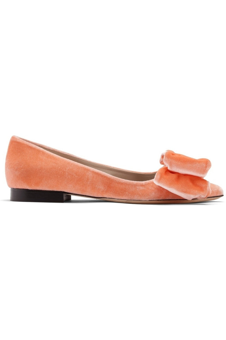 Custommade - Annabella Velvet - Mandarin Red Ballerinaer 