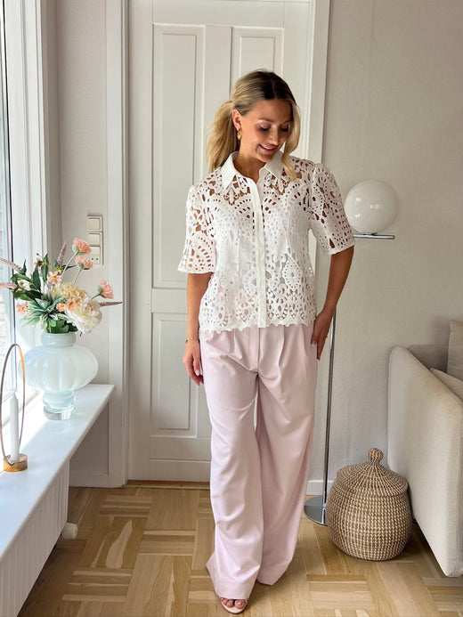 Dear Molly - Broderi Shirt Shirt Ch168459b - White Skjorter 
