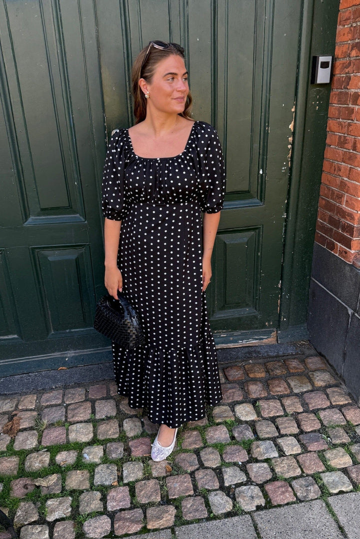 Dear Molly - Dot Dress 129650B - Black W.white Dots Kjoler 