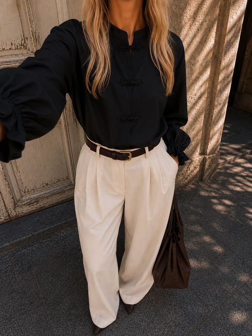 Dear Molly - Jill Shirt Shirt Ch169989c - Black Skjorter 