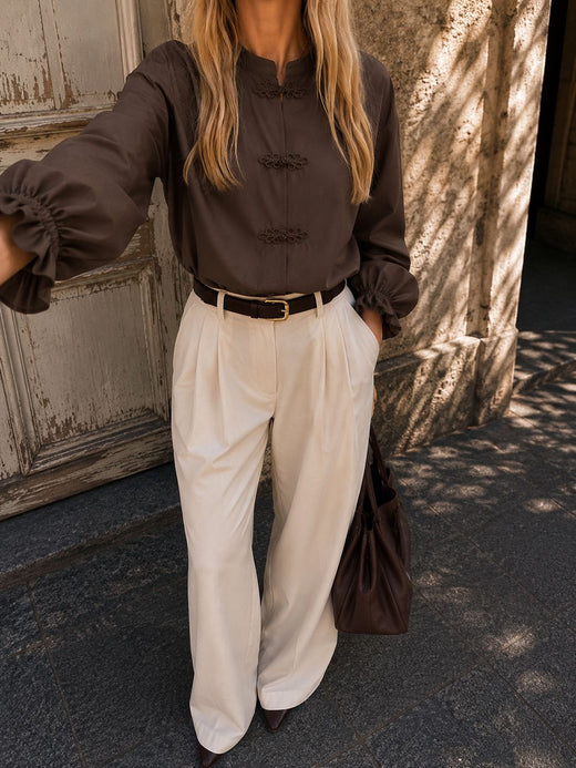 Dear Molly - Jill Shirt Shirt Ch169989c - Brown Skjorter 
