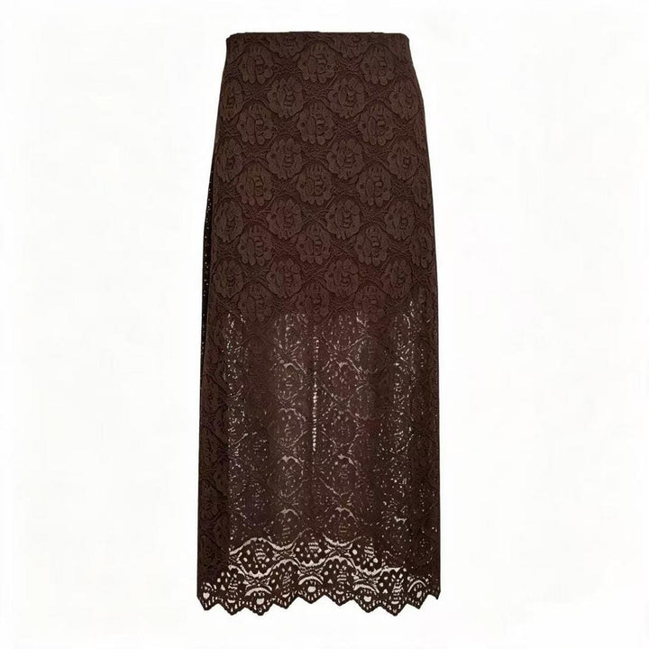 Dear Molly -  Lace Skirt  Ch171734b  - Chocolate Brown