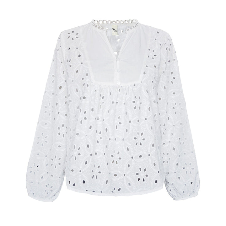 Dear Molly - Maybritt Blouse - White Bluser 