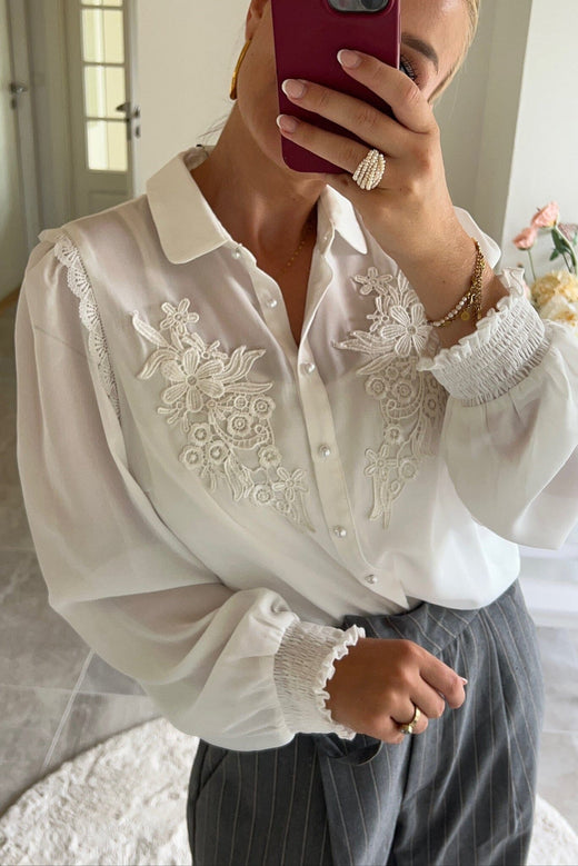 Dear Molly - Tonny Shirt Ch171553 - White Skjorter 