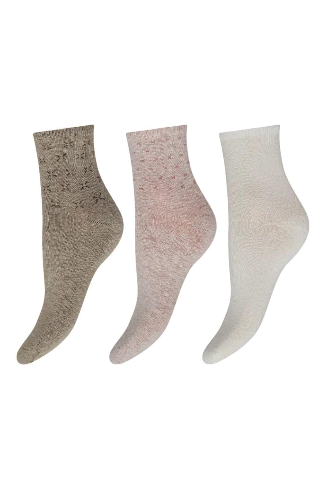 Decoy - 3-Pack Ankle Sock Bamboo 20238-76 - 10092 - Multifarvet Strømper 