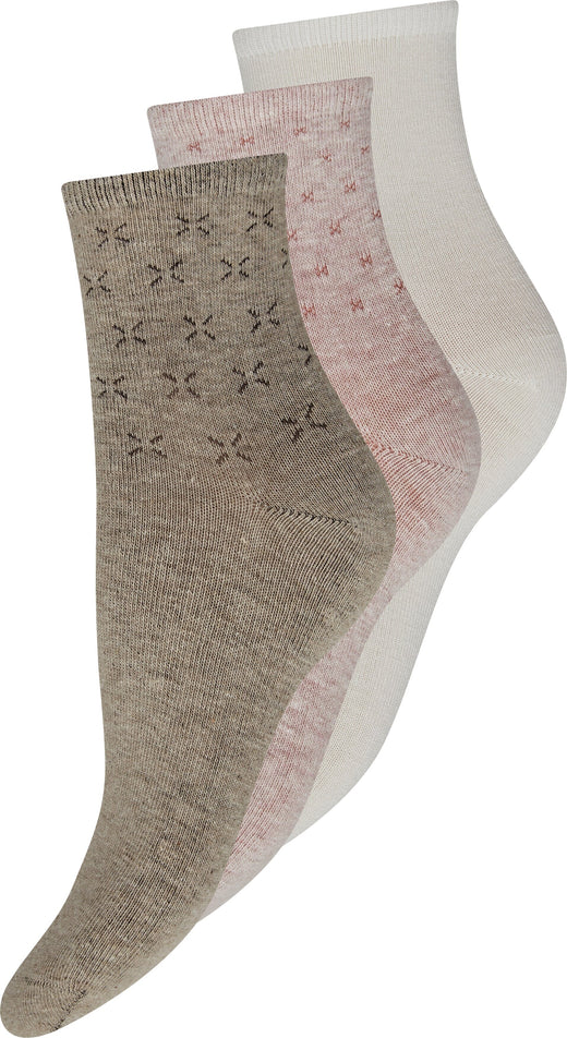 Decoy - 3-Pack Ankle Sock Bamboo 20238-76 - 10092 - Multifarvet Strømper 