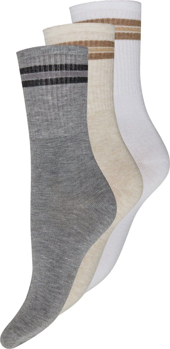 Decoy - 3-Pack Ankle Sock Bamboo 21345-7502 - 10092 - Multifarvet Strømper 