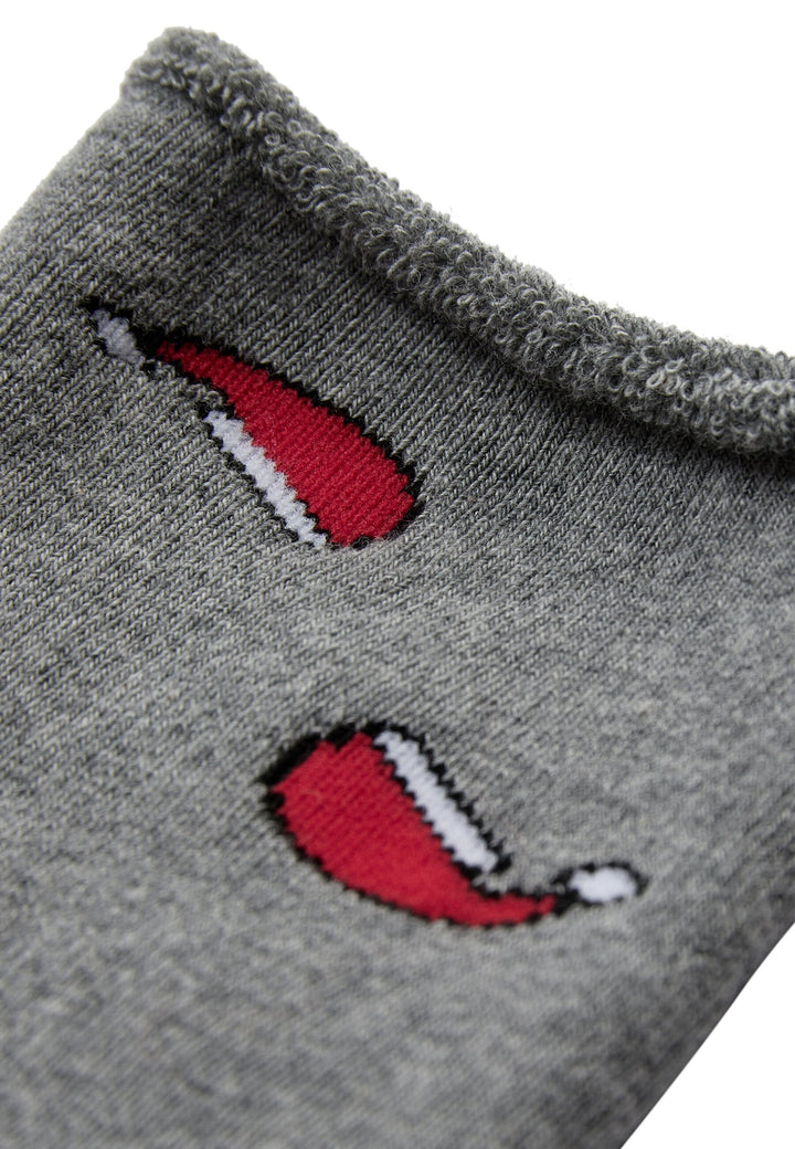 Decoy - Cosy X-Mas Socks 21510-75 - 1120 - Lys Grå Melange Strømper 