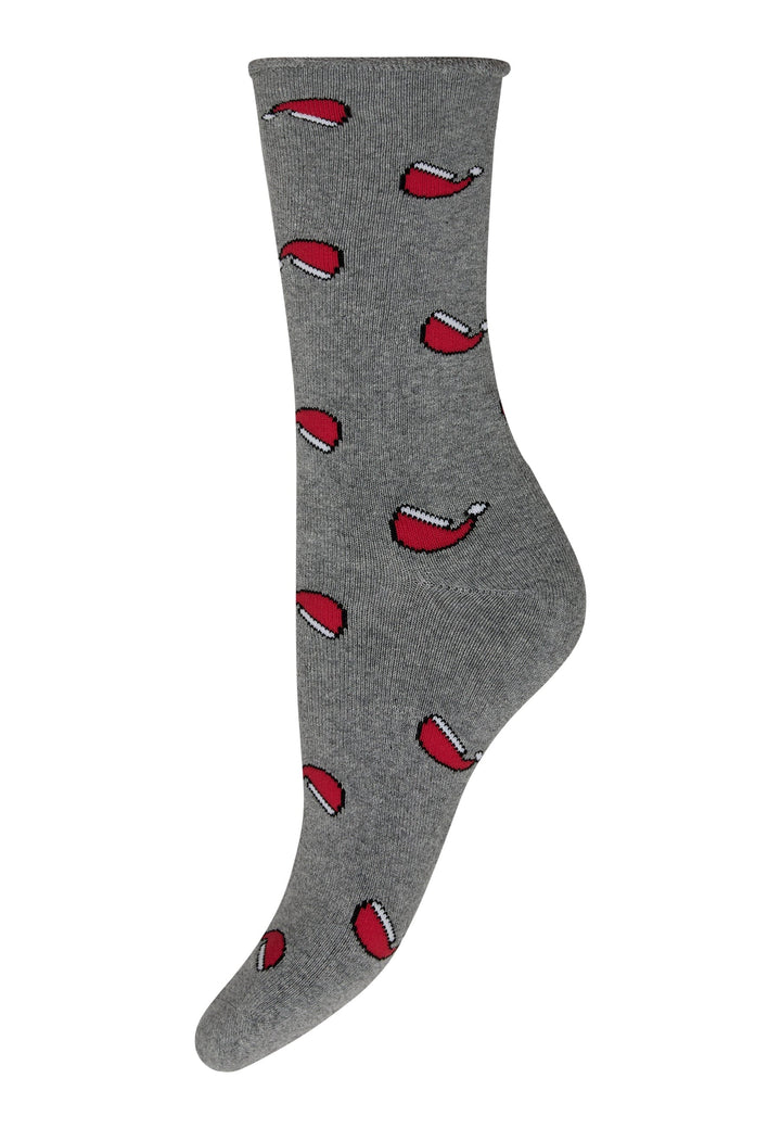 Decoy - Cosy X-Mas Socks 21510-75 - 1120 - Lys Grå Melange Strømper 