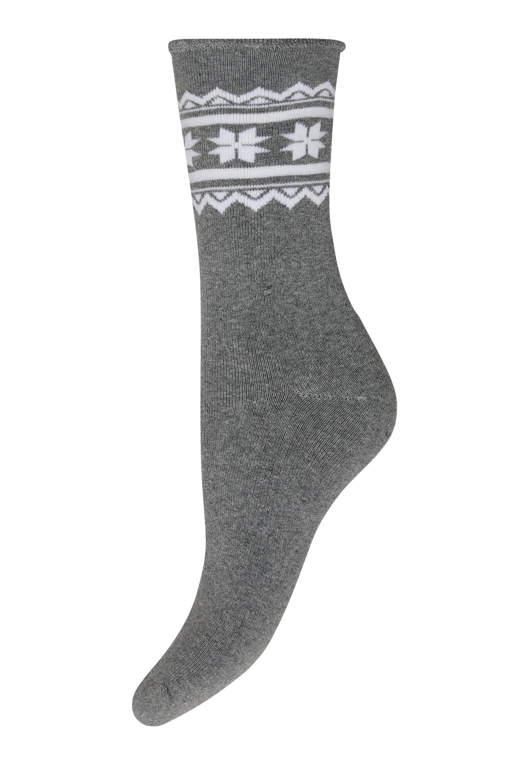 Decoy - Cosy X-Mas Socks 21510-75 - 1130 - Lys Grå Melange Strømper 