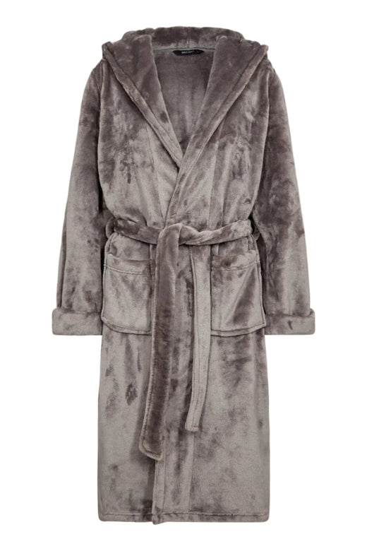 Decoy - Long Robe W/Hood 88092-0 - 1345 - Grå Nattøj 