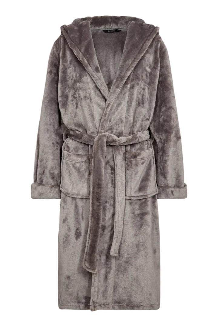 Decoy - Long Robe W/Hood 88092-0 - 1345 - Grå Nattøj 