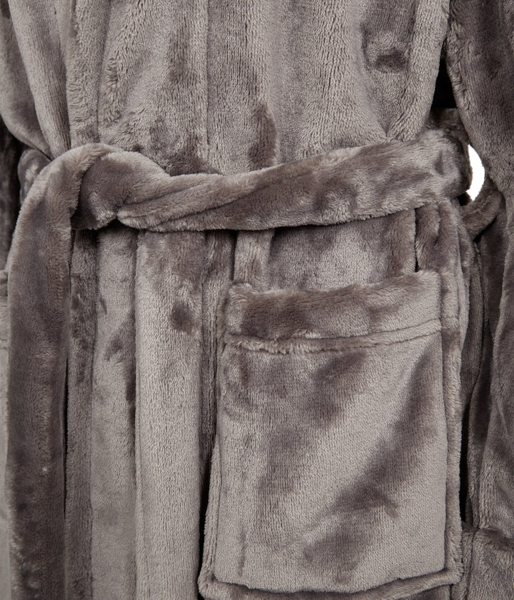 Decoy - Long Robe W/Hood 88092-0 - 1345 - Grå Nattøj 