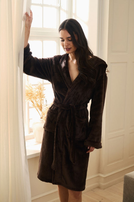 Decoy - Robe W/ Hood 88085-93 - 4353 - Brun Badekåber 