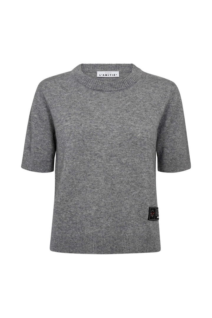 Haute L'Amitié - Cash Ss O-Neck HL10197 - Light Grey Melange