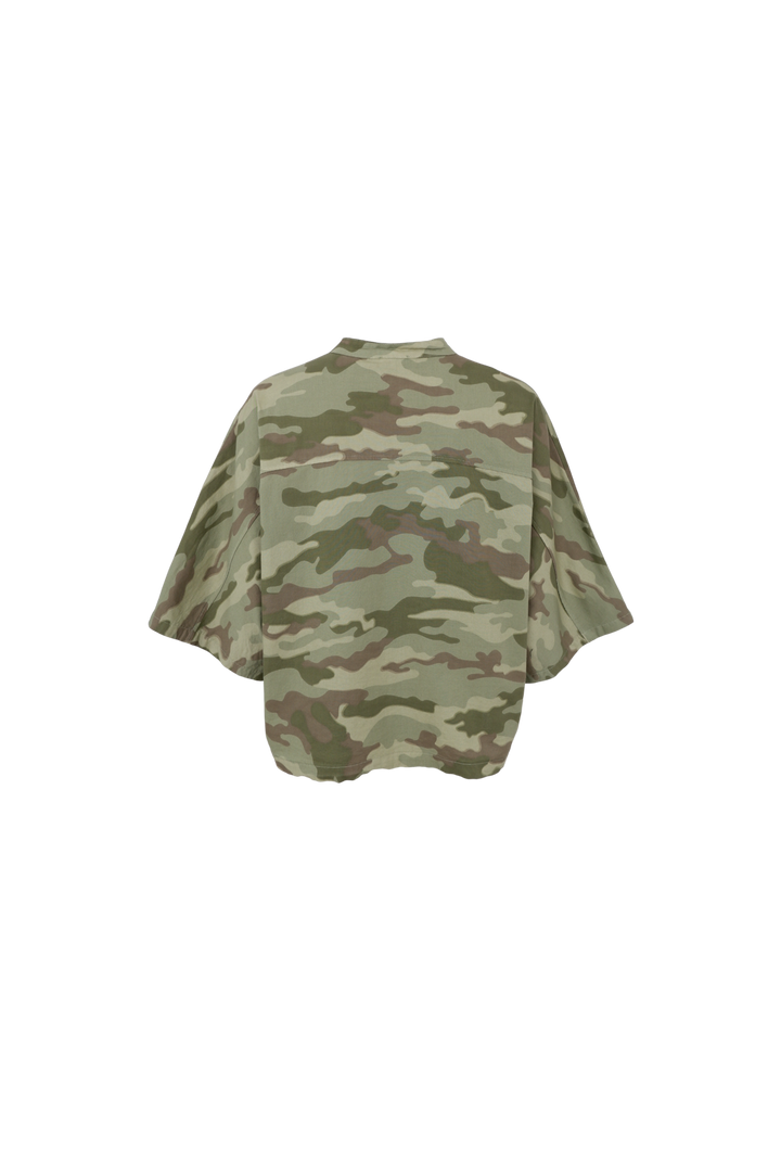 Black Colour - Bcally Loose Shirt 41145 - Camouflage