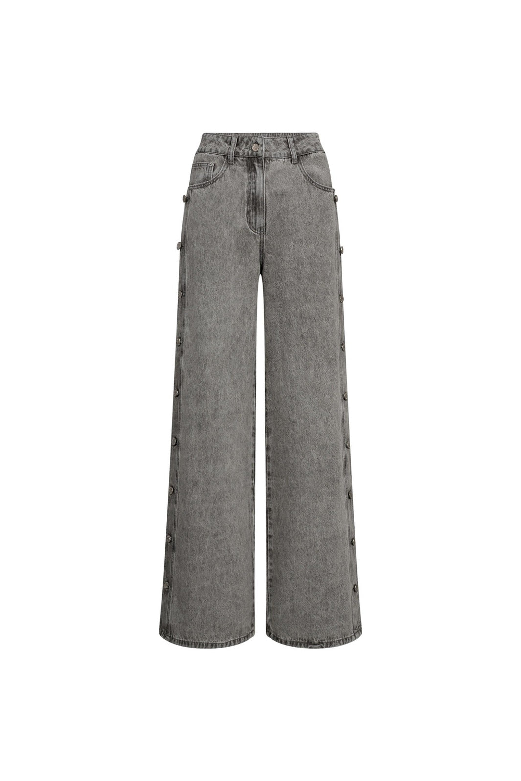 Haute L'Amitié - Side Panel Button Tall Jeans HL10329 - Light Grey