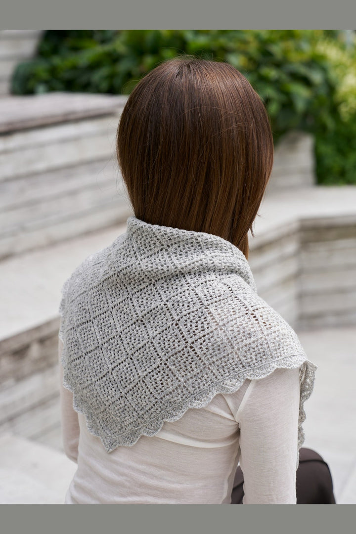 Neo Noir - Misty Medium Pointelle Scarf 169982 - 133 - Grey Melange