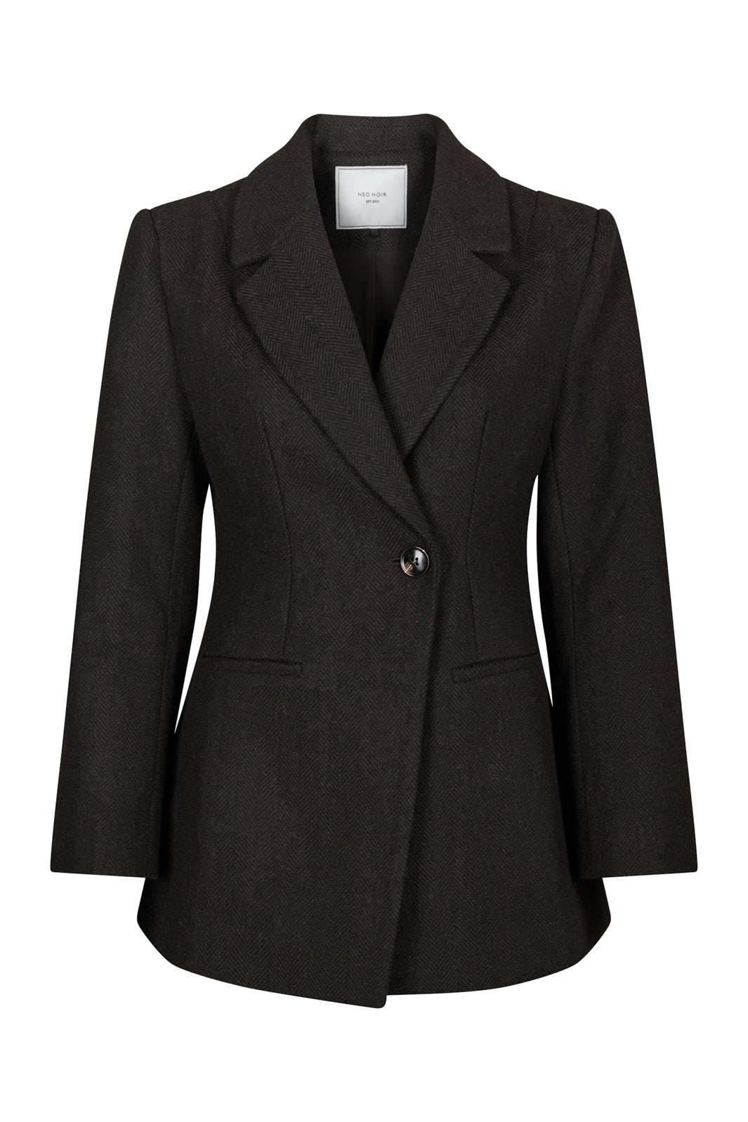 Neo Noir - Bowie Herringbone F Blazer 168544 - 676 - Dark Brown