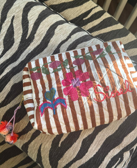 Sissel Edelbo - Rosea Cosmetic Bag SE 1996 - Brown Stripes