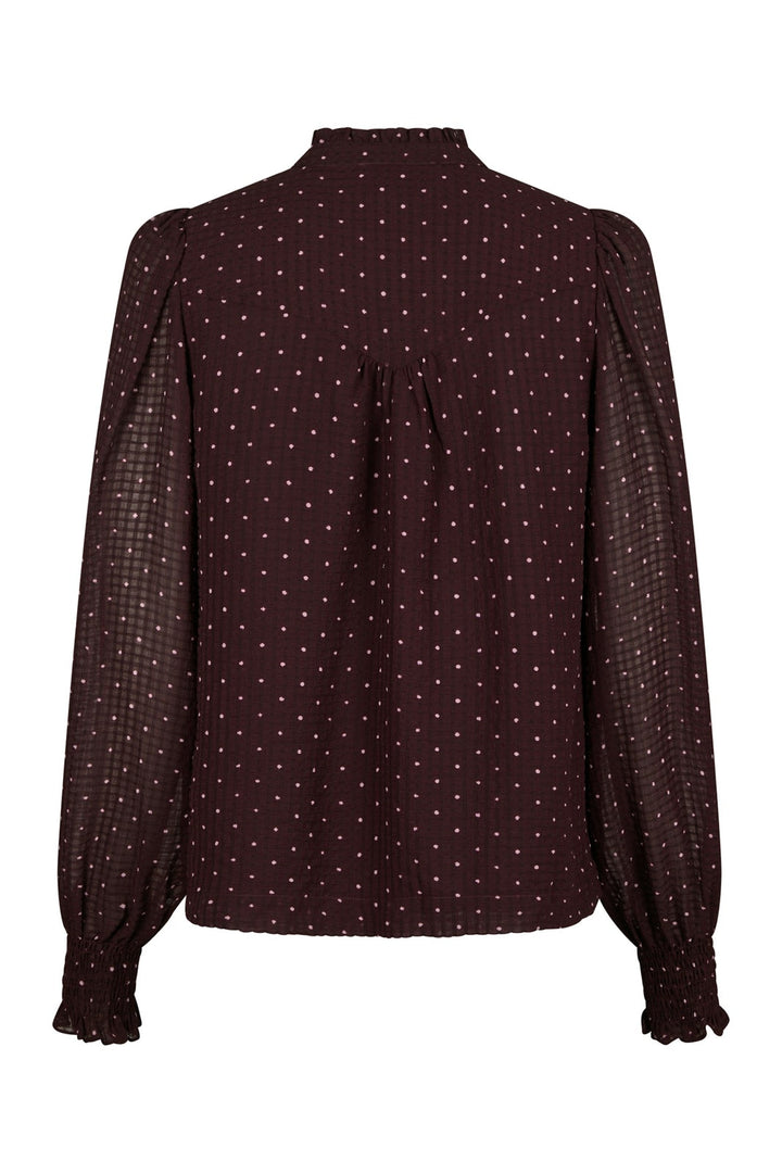 Neo Noir - Astrida Dotted Blouse 170798 - 174 - Burgundy