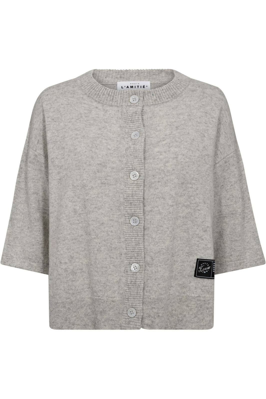 Haute L'Amitié - Cash Ss Cardigan HL10220 - Pearl Melange