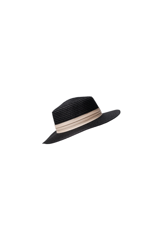 Black Colour - Bcpositano Straw Hat 8046 - Black