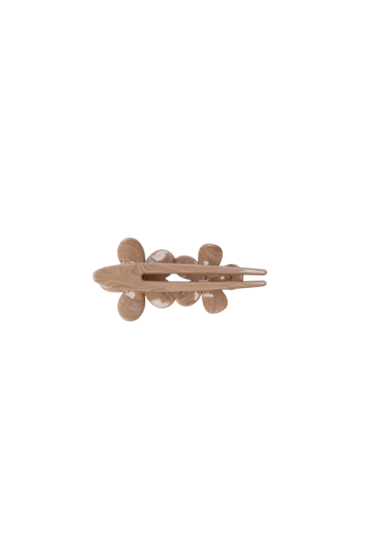 Black Colour - Bcrosella Flower Hair Clip 6074 - Latte