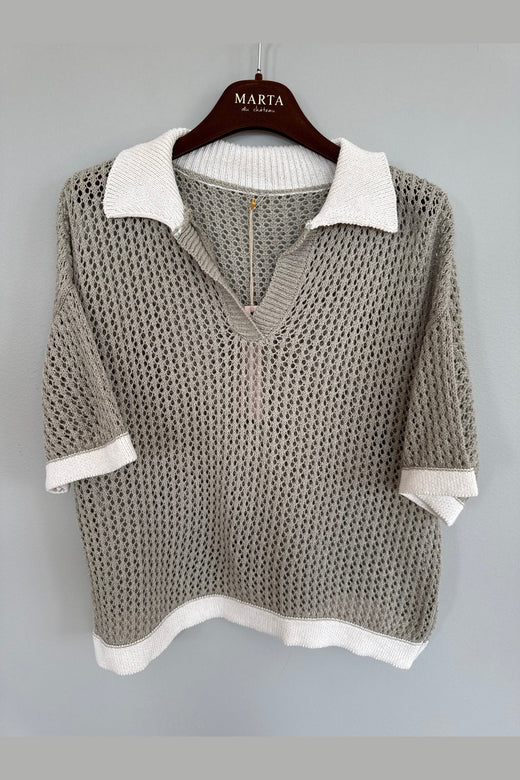 Marta Du Chateau - Mdcnayeli Knit 65032 - Fango/Calce