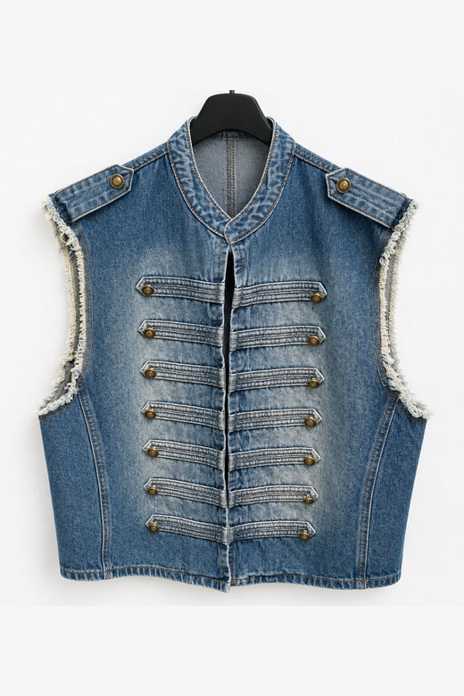 Marta Du Chateau - Mdcholiday Vest 268678 - Denim