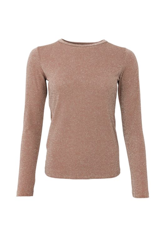 Black Colour - Bcfaye Lurex Blouse 3739 - Shirts - Golden Taupe