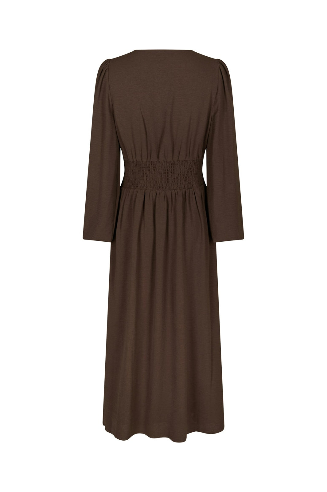 Neo Noir - Annelie Solid Crepe Dress 169135 - 676 - Dark Brown