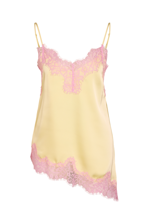 Noisy May - Nmjessica Assymetric Singlet Top - 5231155 French Vanilla Pirouette Lace