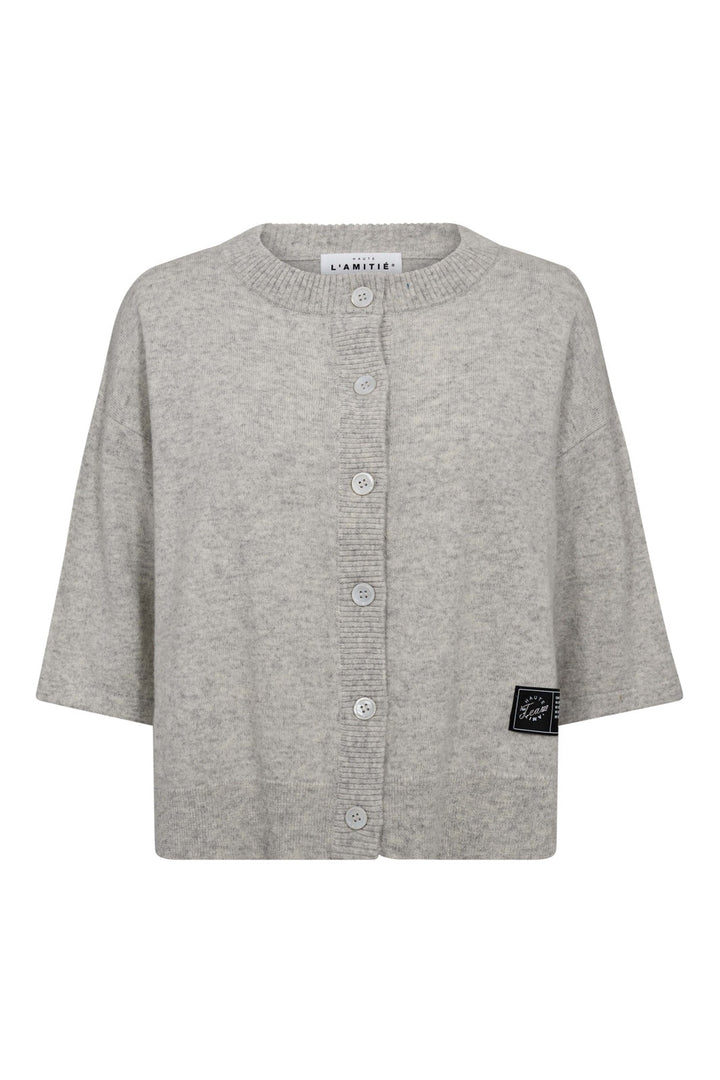 Haute L'Amitié - Cash Ss Cardigan HL10220 - Pearl Melange