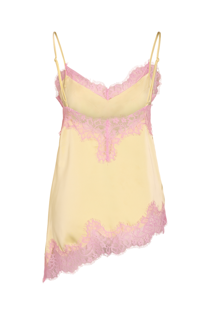 Noisy May - Nmjessica Assymetric Singlet Top - 5231155 French Vanilla Pirouette Lace