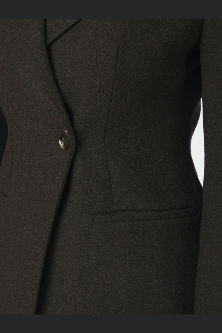 Neo Noir - Bowie Herringbone F Blazer 168544 - 676 - Dark Brown