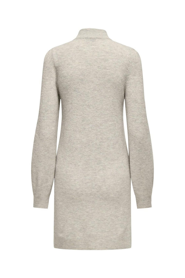 JDY - Jdyrue Life L/S High Neck Dress Knt - 3720419 Chateau Gray Melange