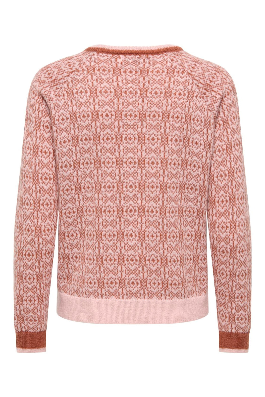 JDY - Jdybryn Life L/S Oneck Jacq Pullover Knt - 5049958 Peachskin W. Chutney Jacq.