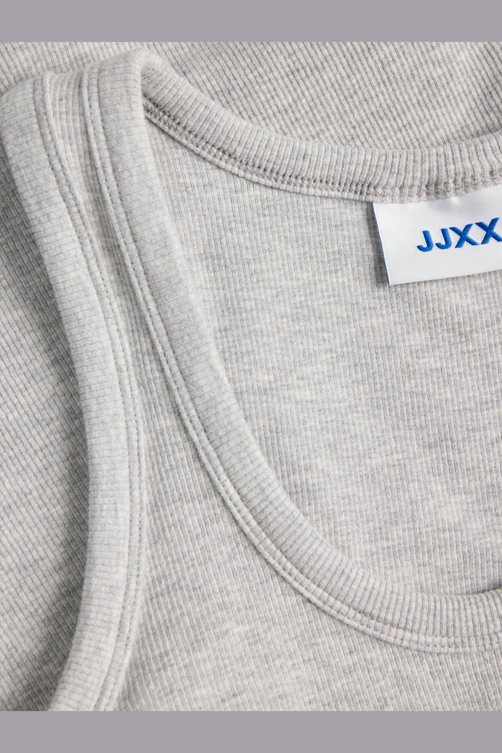 Jjxx - Jxfrida Sl U-Neck Top - 5024072 Light Grey Melange