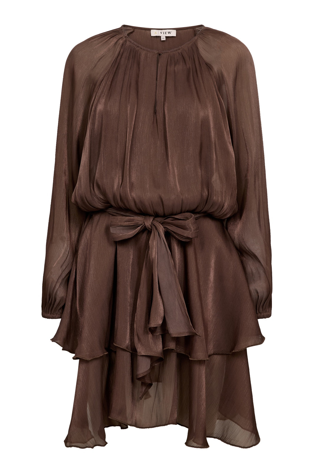 A-View - Ovena Dress AV8284 - 194 - Dark Brown