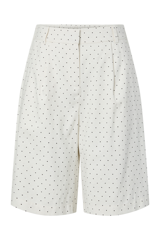 YAS - Yasdotly Long Shorts - 5018049 Star White W. Black Dots
